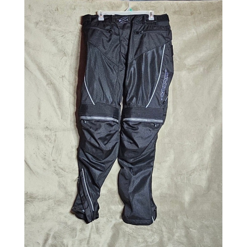 AGV Sport Mens XL Black‎ Textile Motorcycle Riding Pants Mesh Armor Padded XL